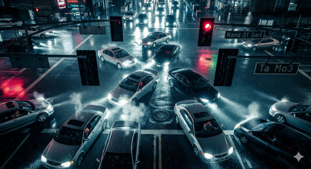 먹통 교차로 사고01